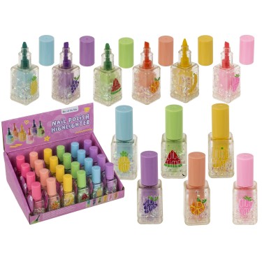 Βαφή Νυχιών Highlighter Με Glitter 2.3x7cm Σε 6 Χρώματα