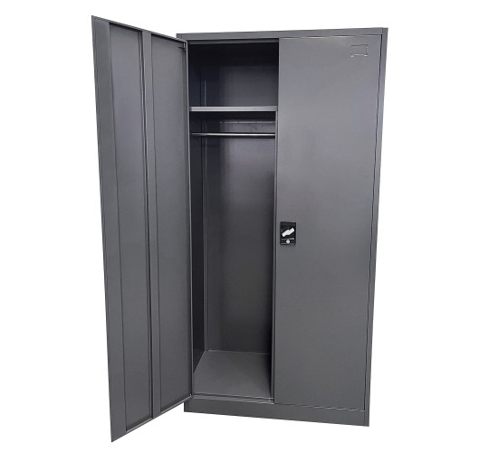 Ντουλάπα ArteLibre DWALIN Σκούρο Γκρι Μέταλλο 90x45x180cm Ντουλάπα ArteLibre DWALIN Σκούρο Γκρι Μέταλλο 90x45x180cm