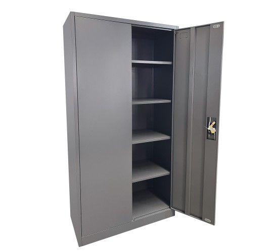 Ντουλάπα ArteLibre DWALIN Σκούρο Γκρι Μέταλλο 90x45x180cm Ντουλάπα ArteLibre DWALIN Σκούρο Γκρι Μέταλλο 90x45x180cm