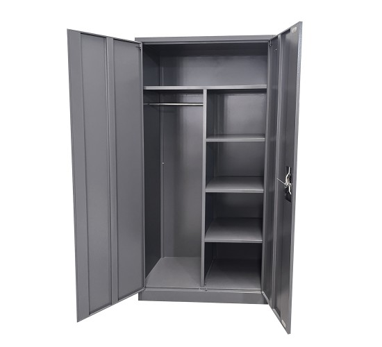 Ντουλάπα ArteLibre DWALIN Σκούρο Γκρι Μέταλλο 90x45x180cm Ντουλάπα ArteLibre DWALIN Σκούρο Γκρι Μέταλλο 90x45x180cm