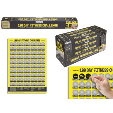 Πόστερ Ξυστό 100 Ημέρες Σωματικής Άσκησης Και Ευεξίας 42x60cm