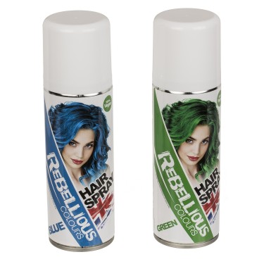 Σπρέι Μαλλιών 125ml 100%  Vegan Σε 2 Χρώματα (Μπλε/Πράσινο) 1Τμχ