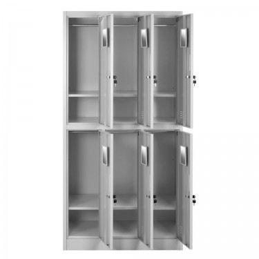 Φοριαμός ArteLibre 6 Θέσεων EARNIL Ανοιχτό Γκρι Μέταλλο 90x45x185cm