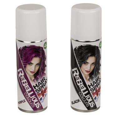 Σπρέι Μαλλιών 125ml 100%  Vegan Σε 2 Χρώματα (Λιλάκ/Μαύρο) 1Τμχ