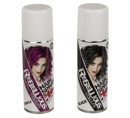 Σπρέι Μαλλιών 125ml 100% Vegan Σε 2 Χρώματα (Λιλάκ/Μαύρο) 1Τμχ Σπρέι Μαλλιών 125ml 100% Vegan Σε 2 Χρώματα (Λιλάκ/Μαύρο) 1Τμχ