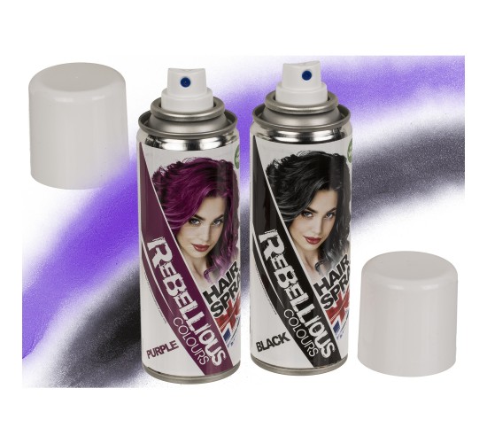 Σπρέι Μαλλιών 125ml 100% Vegan Σε 2 Χρώματα (Λιλάκ/Μαύρο) 1Τμχ Σπρέι Μαλλιών 125ml 100% Vegan Σε 2 Χρώματα (Λιλάκ/Μαύρο) 1Τμχ