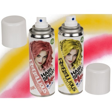 Σπρέι Μαλλιών 125ml 100%  Vegan Σε 2 Χρώματα (Ροζ/Κίτρινο) 1Τμχ