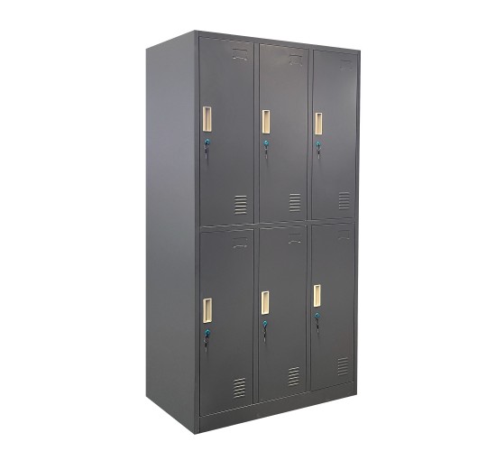 Φοριαμός ArteLibre 6 Θέσεων EARNIL Σκούρο Γκρι Μέταλλο 90x45x185cm Φοριαμός ArteLibre 6 Θέσεων EARNIL Σκούρο Γκρι Μέταλλο 90x45x185cm