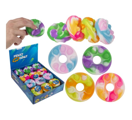 Παιχνίδι Fidget Donut Σιλικόνη 7x3.5cm Σε 4 Χρώματα Παιχνίδι Fidget Donut Σιλικόνη 7x3.5cm Σε 4 Χρώματα