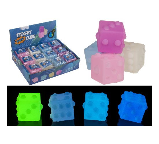 Παιχνίδι Fidget Κύβος Φωσφορίζει Στο Σκοτάδι 5cm Σε 4 Χρώματα Παιχνίδι Fidget Κύβος Φωσφορίζει Στο Σκοτάδι 5cm Σε 4 Χρώματα