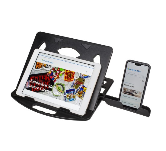 Βάση Για Laptop/Tablet Περιστρεφόμενη Με Ενσωματωμένη Βάση Για Κινητό Μαύρο ABS 28x28x2.2cm Βάση Για Laptop/Tablet Περιστρεφόμενη Με Ενσωματωμένη Βάση Για Κινητό Μαύρο ABS 28x28x2.2cm