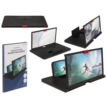 Μεγενθυτική Οθόνη Για Κινητό Μαύρο/Διάφανο Πλαστικό 27x17cm