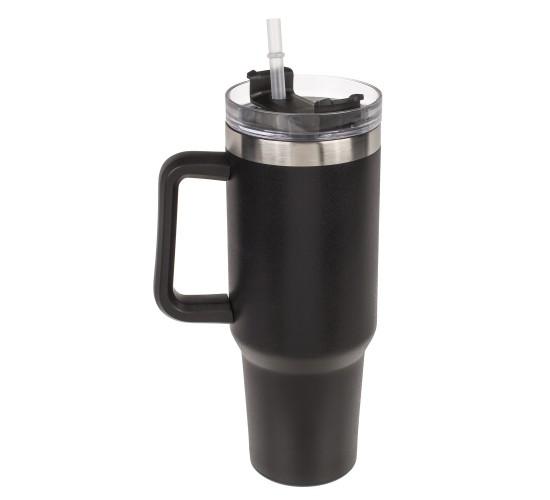 Κούπα Θερμός Με Ανοξείδωτο Εσωτερικό Με Καλαμάκι Μαύρο 1.2lt