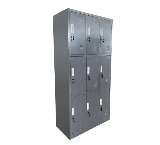 Φοριαμός ArteLibre 9 Θέσεων EARNUR Σκούρο Γκρι Μέταλλο 90x45x185cm Φοριαμός ArteLibre 9 Θέσεων EARNUR Σκούρο Γκρι Μέταλλο 90x45x185cm