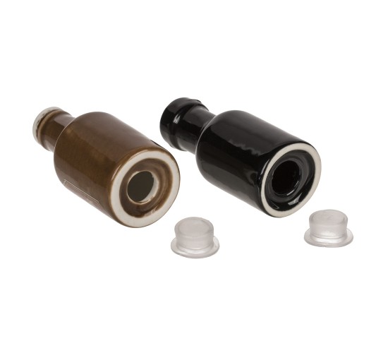 Σετ Δοχεία Αλατοπίπερο Μπουκάλι Κρασί Και Μπύρας Κεραμικό 4.5x4.5x6cm 2Τμχ