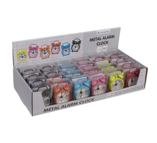 Μίνι Ξυπνητήρι Μέταλλο 6x4cm Σε 6 Χρώματα