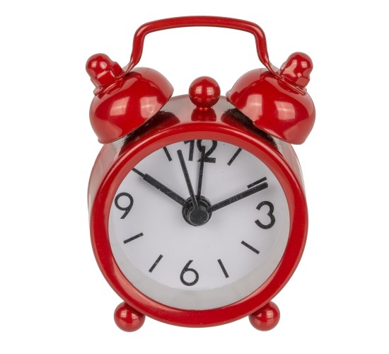 Μίνι Ξυπνητήρι Μέταλλο 6x4cm Σε 6 Χρώματα