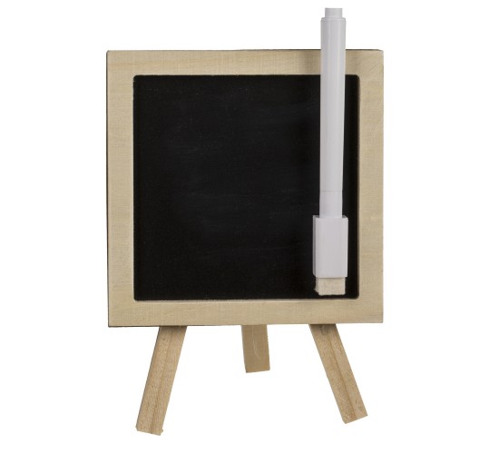 Μαυροπίνακας Μίνι Μαγνητικός Με Μαρκαδόρο Και Βάση Ξύλο 10cm