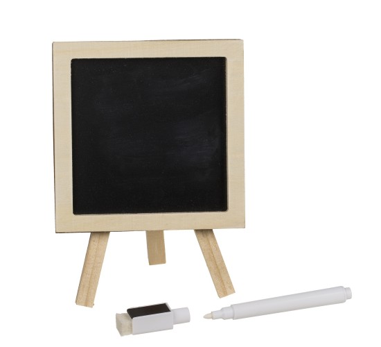 Μαυροπίνακας Μίνι Μαγνητικός Με Μαρκαδόρο Και Βάση Ξύλο 10cm