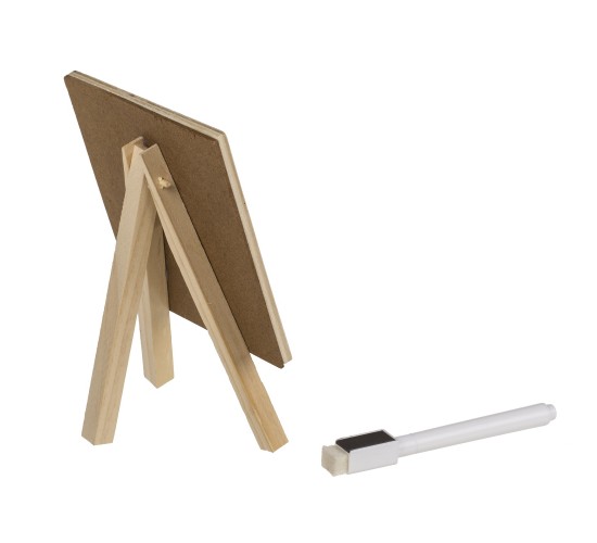 Μαυροπίνακας Μίνι Μαγνητικός Με Μαρκαδόρο Και Βάση Ξύλο 10cm