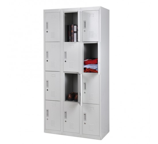 Φοριαμός ArteLibre 12 Θέσεων ELENDIL Ανοιχτό Γκρι Μέταλλο 90x40x185cm Φοριαμός ArteLibre 12 Θέσεων ELENDIL Ανοιχτό Γκρι Μέταλλο 90x40x185cm