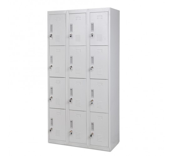 Φοριαμός ArteLibre 12 Θέσεων ELENDIL Ανοιχτό Γκρι Μέταλλο 90x40x185cm Φοριαμός ArteLibre 12 Θέσεων ELENDIL Ανοιχτό Γκρι Μέταλλο 90x40x185cm
