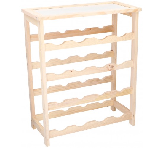 Ραφιέρα Μπουκαλιών Κρασιού 16 Θέσεων Ξύλινη 55x46x23cm