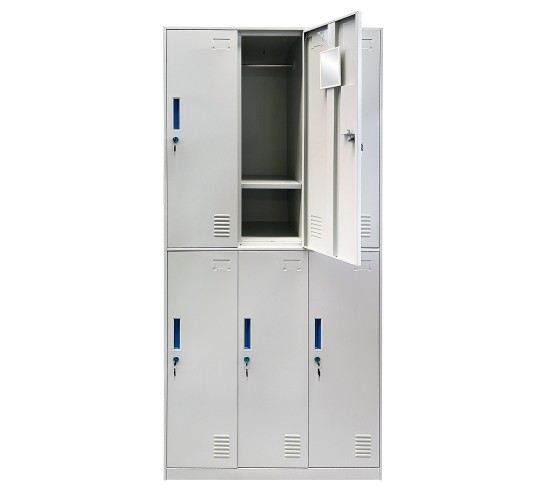 Φοριαμός ArteLibre 6 Θέσεων ELBORON Ανοιχτό Γκρι Μέταλλο 90x45x185cm Φοριαμός ArteLibre 6 Θέσεων ELBORON Ανοιχτό Γκρι Μέταλλο 90x45x185cm