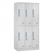 Φοριαμός ArteLibre 6 Θέσεων ELBORON Ανοιχτό Γκρι Μέταλλο 90x45x185cm