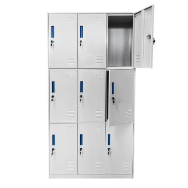 Φοριαμός ArteLibre 9 Θέσεων ELDAR Ανοιχτό Γκρι Μέταλλο 90x45x185cm