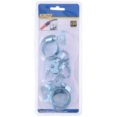 Σετ 10τμχ Σφιγκτήρες Λάστιχου ΚΙΝΖΟ Διάφορα Μεγέθη Σε Καρτέλα