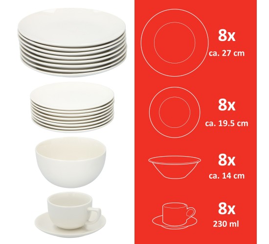 Σετ Δείπνου 40Τμχ Πορσελάνη