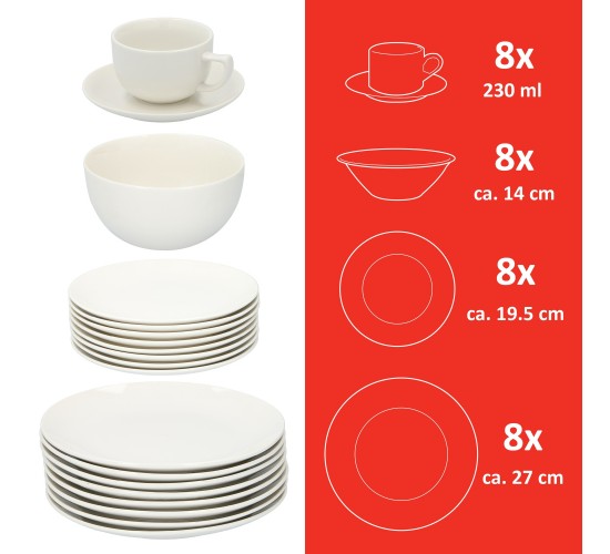 Σετ Δείπνου 40Τμχ Πορσελάνη