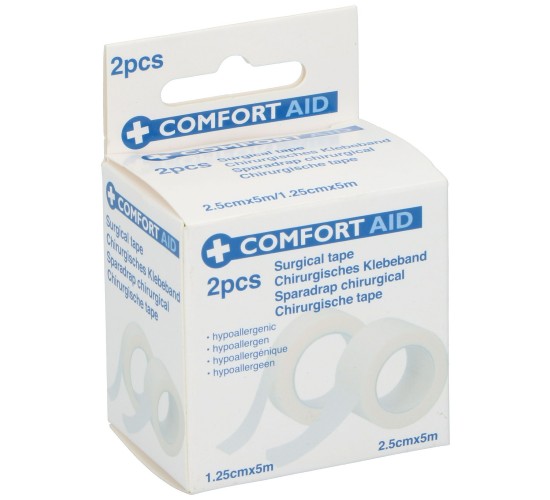 Χειρουργική Ταινία 2.5cm/1.25cm x 5m 2Τμχ COMFORT AID Χειρουργική Ταινία 2.5cm/1.25cm x 5m 2Τμχ COMFORT AID