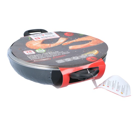 Τηγάνι με Γυάλινο Καπάκι D28cm ALPINA