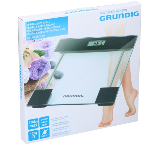 Ζυγαριά Σώματος 180kg 28x28x2.3cm GRUNDIG Ζυγαριά Σώματος 180kg 28x28x2.3cm GRUNDIG