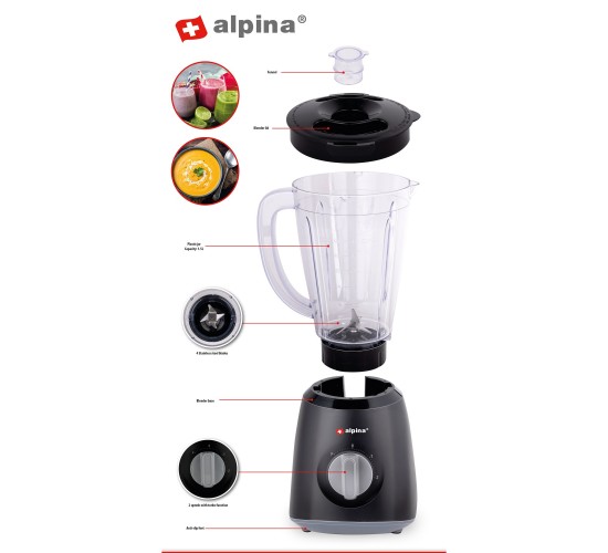 Μπλέντερ 1.5L 400W ALPINA