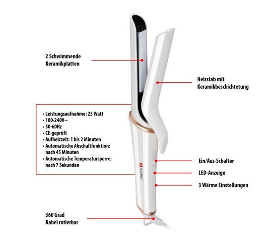 Ισιωτική Μαλλιών 25W ALPINA