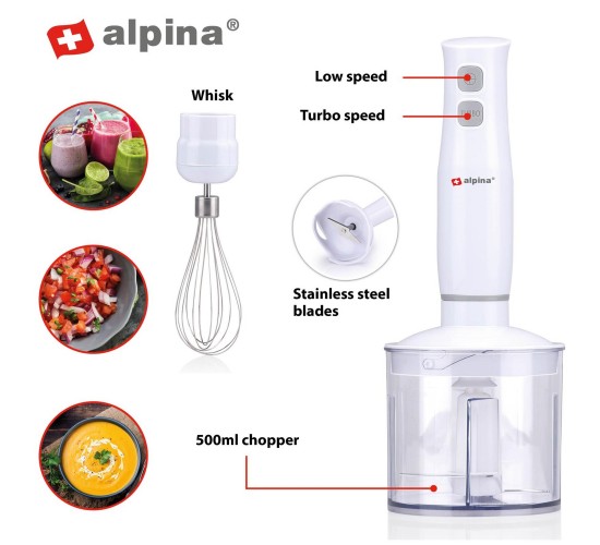 Σετ Χειρός Μπλέντερ 400W ALPINA