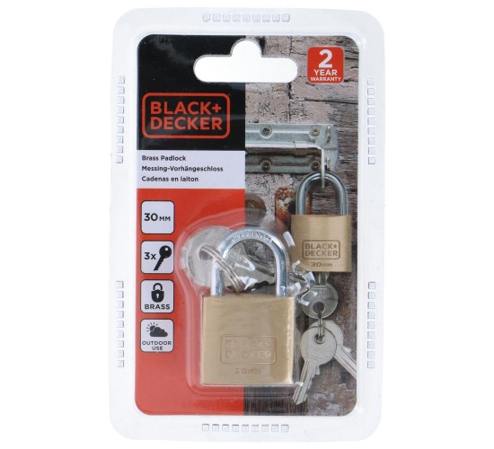 Λουκέτο 30mm Standard Shackle BLACK DECKER Λουκέτο 30mm Standard Shackle BLACK DECKER