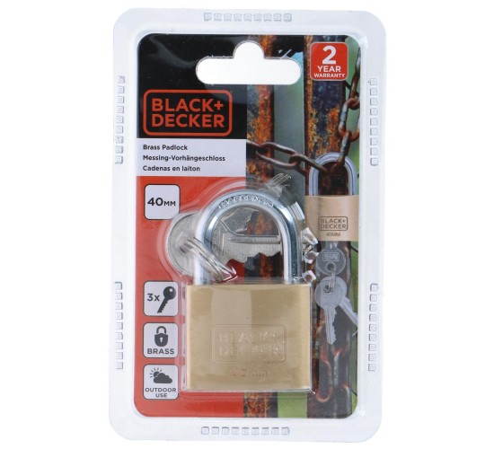 Λουκέτο 40mm Standard Shackle BLACK DECKER Λουκέτο 40mm Standard Shackle BLACK DECKER