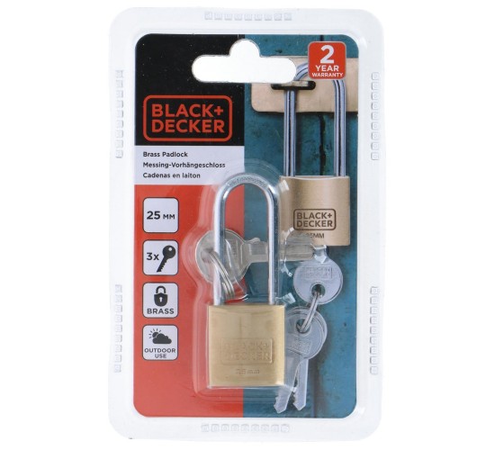 Λουκέτο 25mm Μεγάλο Στεφάνι BLACK DECKER