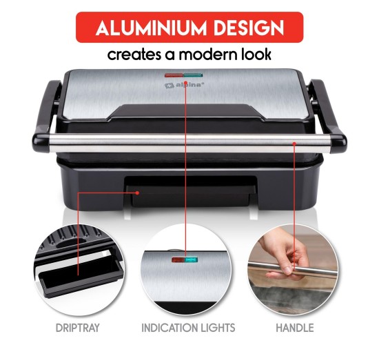 Συσκευή Panini 750W ALPINA Συσκευή Panini 750W ALPINA