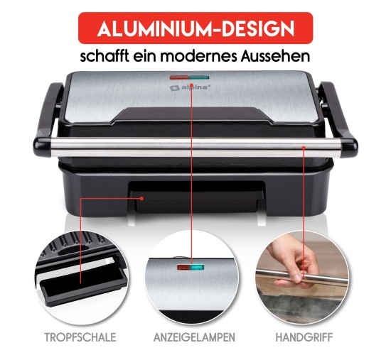 Συσκευή Panini 750W ALPINA Συσκευή Panini 750W ALPINA