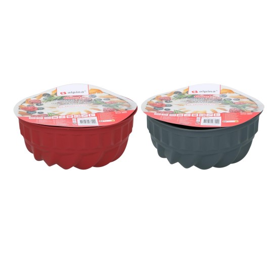 Φόρμα Κέικ Bundt Σιλικόνη 24x24x10.5cm ALPINA Σε 2 Χρώματα Φόρμα Κέικ Bundt Σιλικόνη 24x24x10.5cm ALPINA Σε 2 Χρώματα