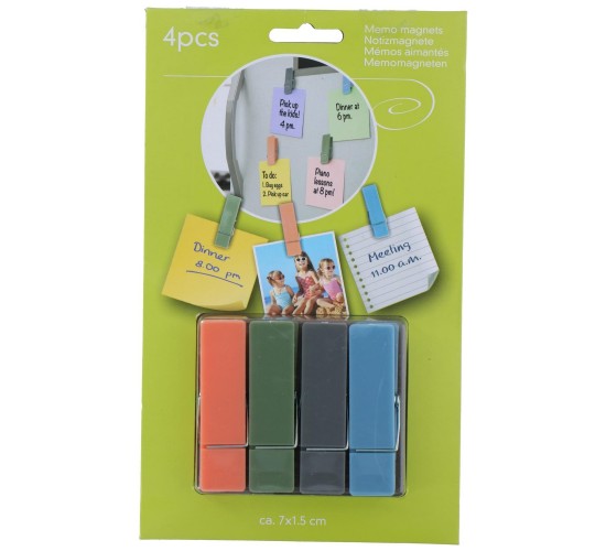 Μαγνητάκια Σημειώσεων Πολύχρωμα 7x1.5cm 4Τμχ Μαγνητάκια Σημειώσεων Πολύχρωμα 7x1.5cm 4Τμχ