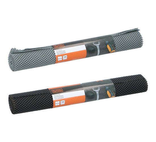 Χαλάκι Αντιολισθητικό Γκρι/Μαύρο 45x125cm PVC BLACK DECKER 2Τμχ Χαλάκι Αντιολισθητικό Γκρι/Μαύρο 45x125cm PVC BLACK DECKER 2Τμχ