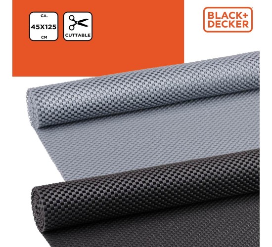 Χαλάκι Αντιολισθητικό Γκρι/Μαύρο 45x125cm PVC BLACK DECKER 2Τμχ Χαλάκι Αντιολισθητικό Γκρι/Μαύρο 45x125cm PVC BLACK DECKER 2Τμχ