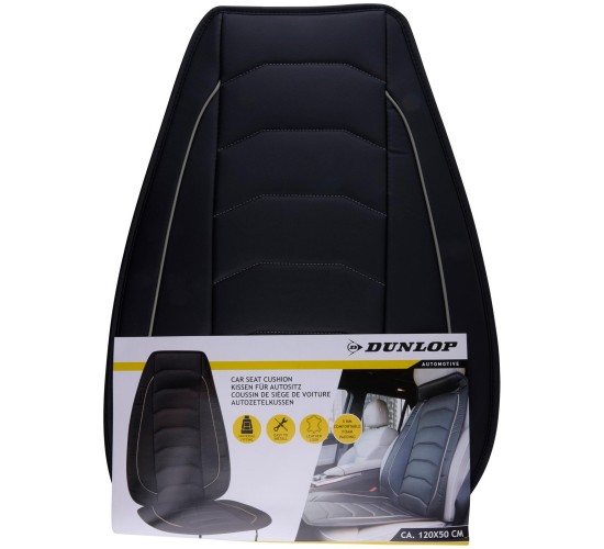 Μαξιλάρι Καθίσματος Αυτοκινήτου Δερμάτινη Όψη Γκρι 120x50cm