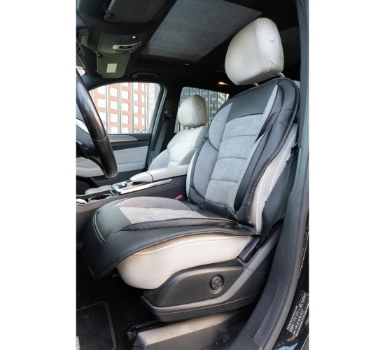 Μαξιλάρι Καθίσματος Αυτοκινήτου PVC/Σουέτ Γκρι 118x54.5cm